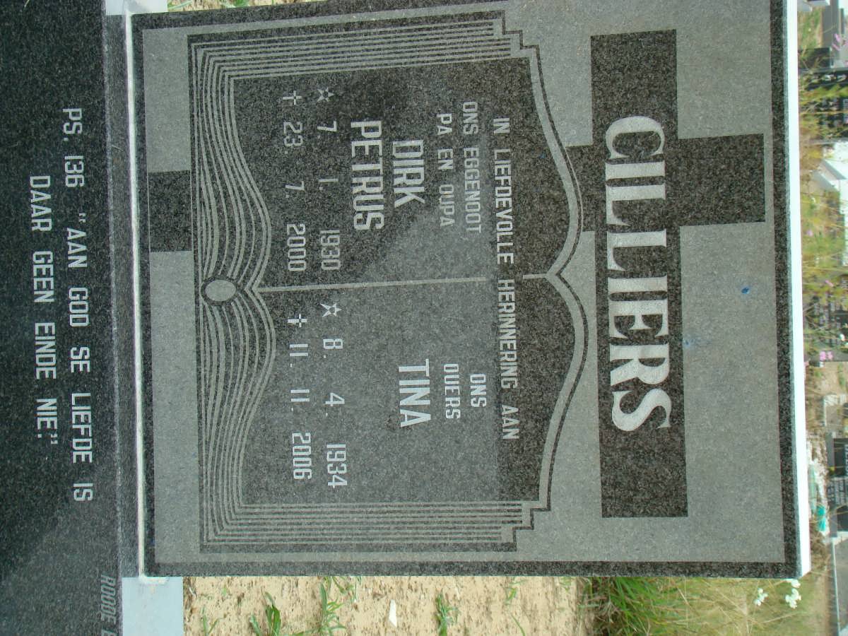 CILLIERS Dirk Petrus 1930-2000 &amp; Tina 1934-2006