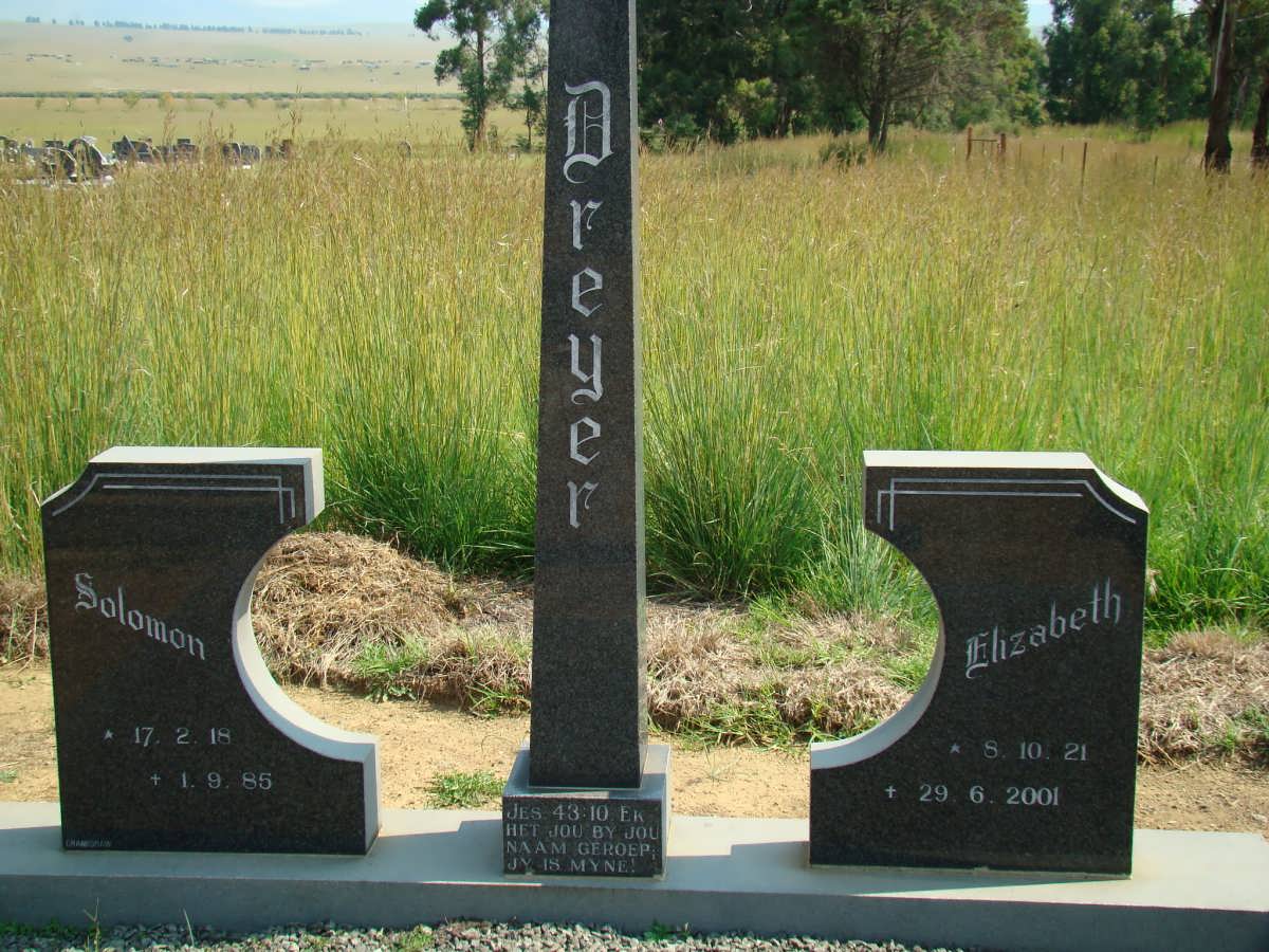 DREYER Solomon 1918-1985 &amp; Elizabeth 1921-2001