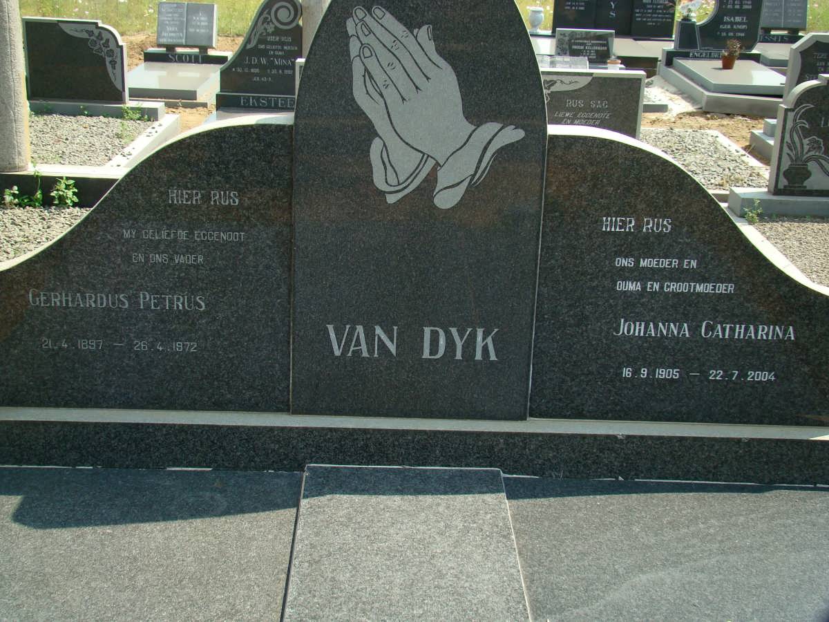 DYK Gerhardus Petrus, van 1897-1972 &amp; Johanna Catharina 1905-2004