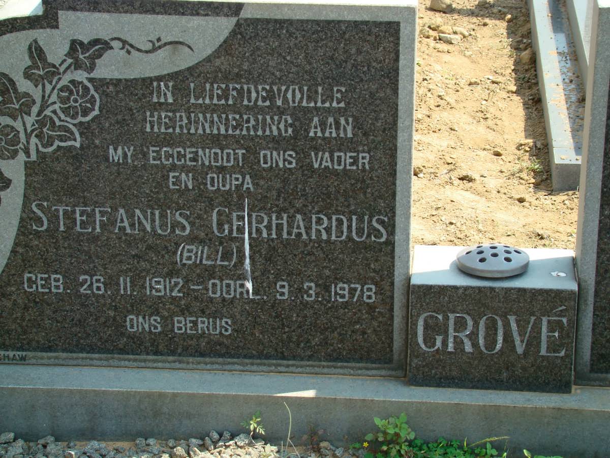 GROVÉ Stefanus Gerhardus 1912-1978