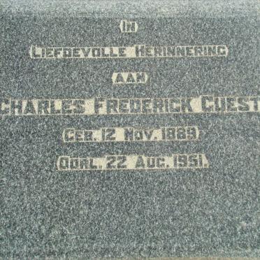 GUEST Charles Frederick 1889-1951