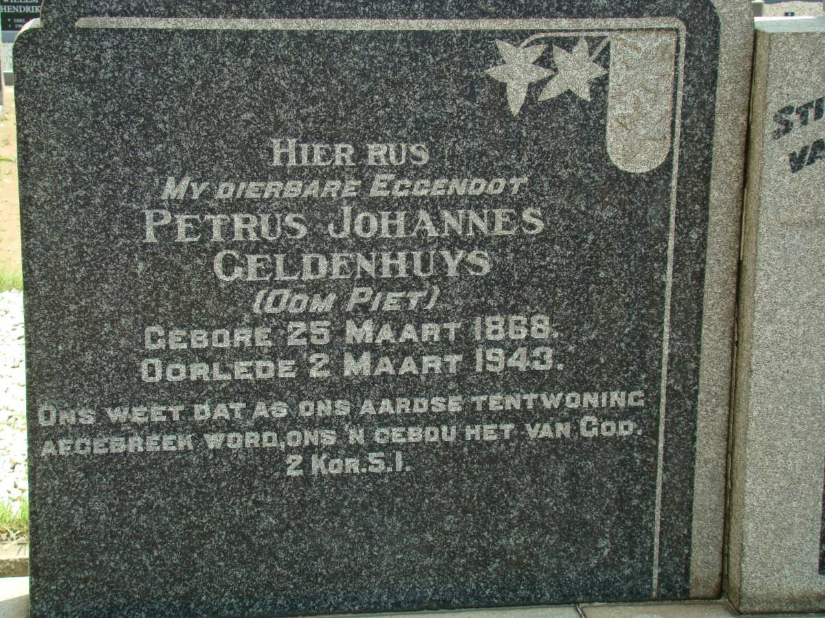 GELDENHUYS Petrus Johannes 1868-1943