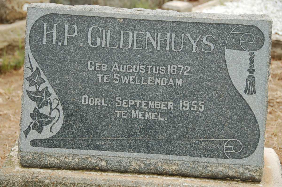 GILDENHUYS H.P. 1872-1955