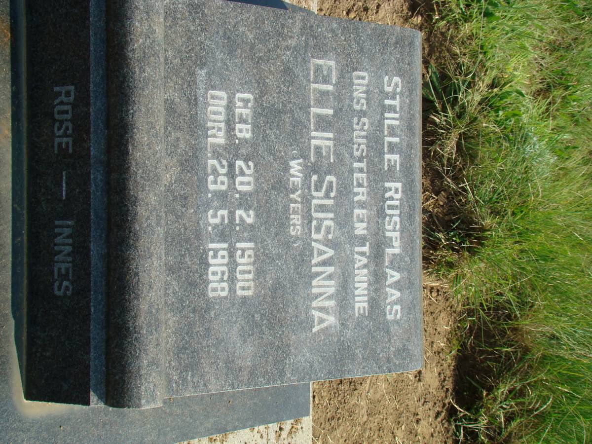 INNES Ellie Susanna, Rose nee WEYERS 1900-1960