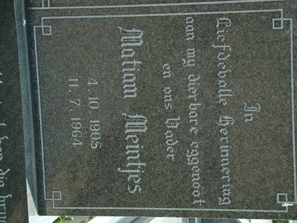 MEINTJES Matiam 1905-1964