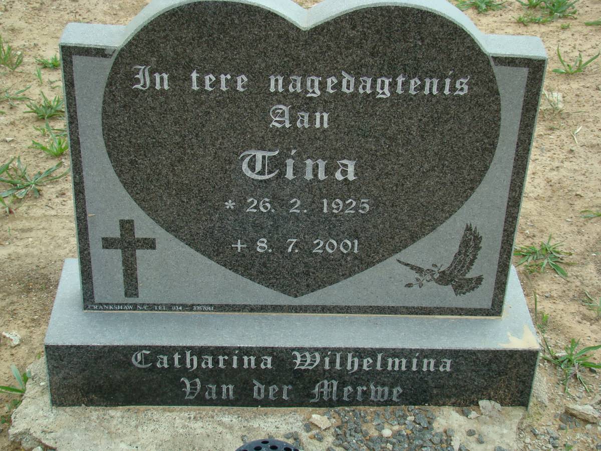 MERWE Catharina Wilhelmina, van der 1925-2001