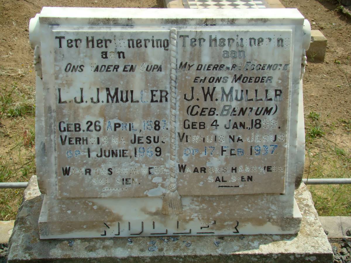 MULLER L.J.J. 1887-1959 &amp; J.W. BENTUM 1899-1937