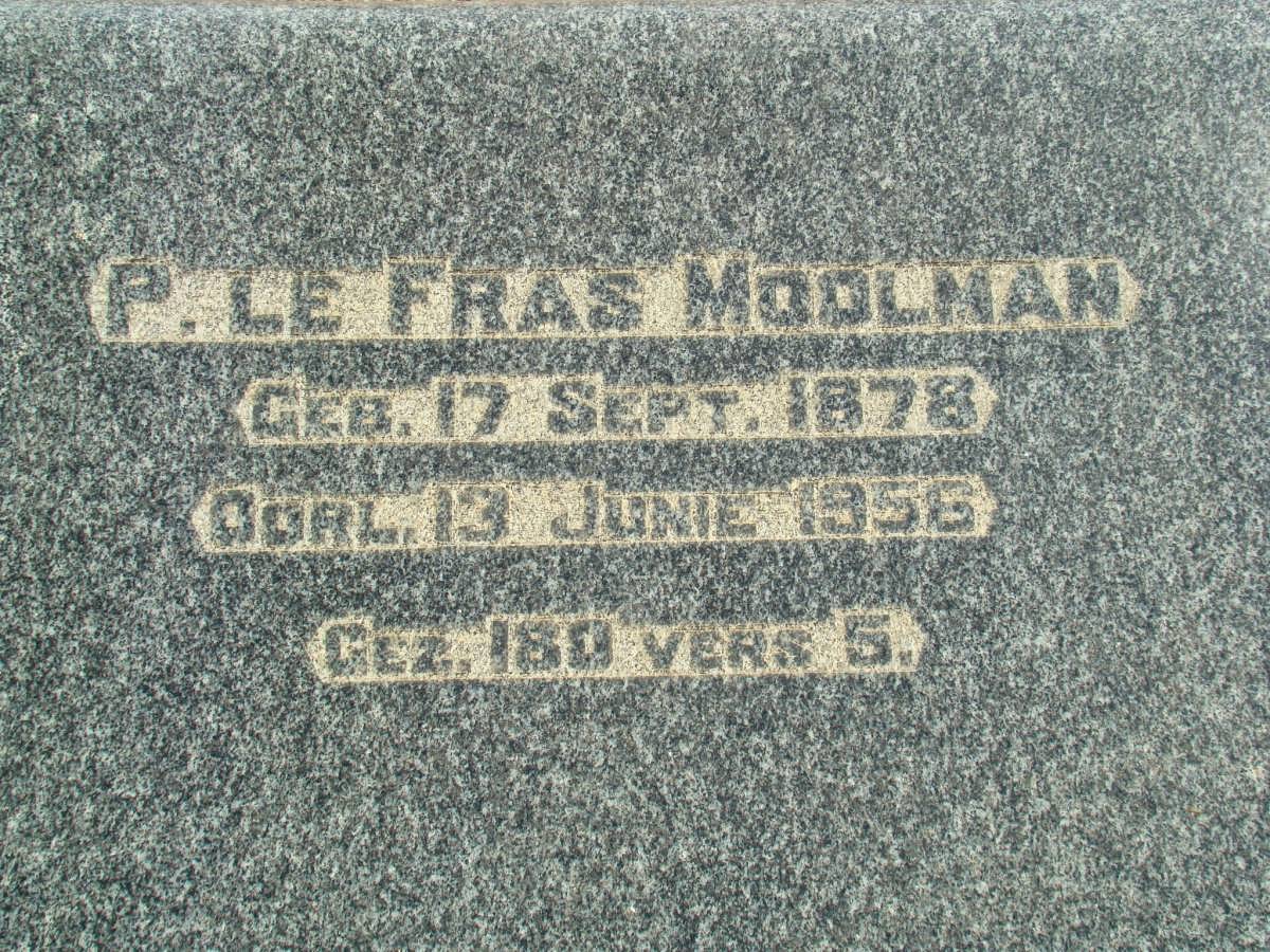 MOOLMAN P. le Fras 1878-1956