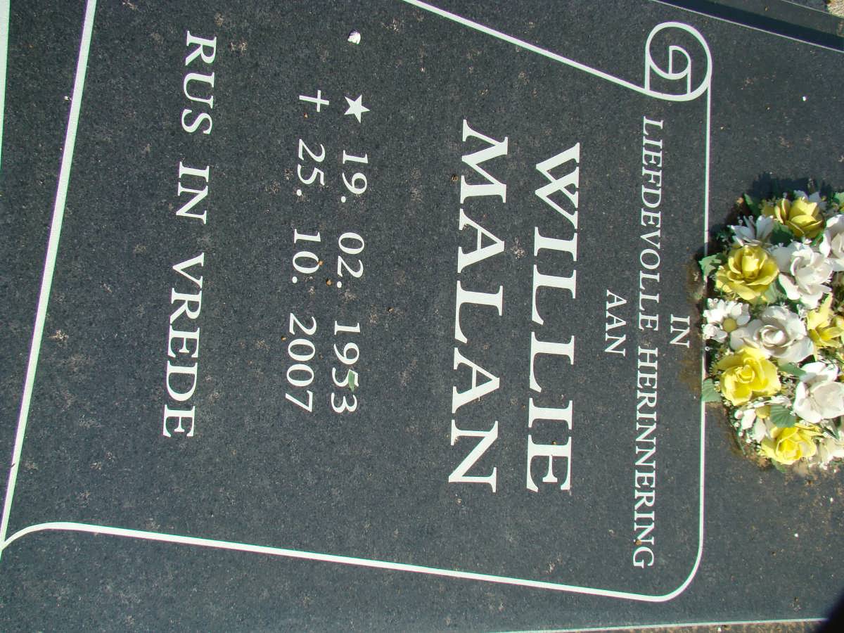 MALAN Willie 1953-2007