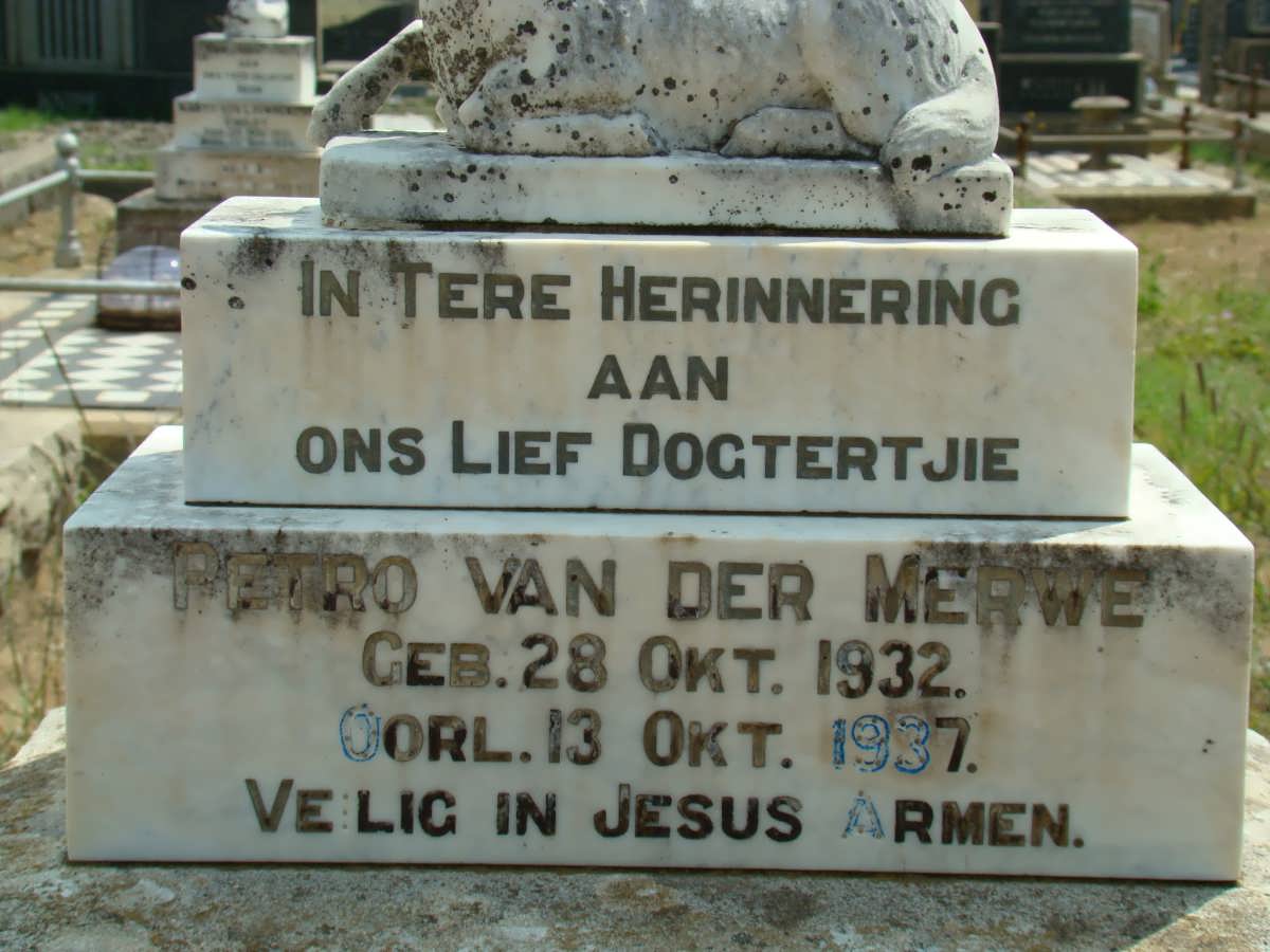 MERWE Petro, van der 1932-1937