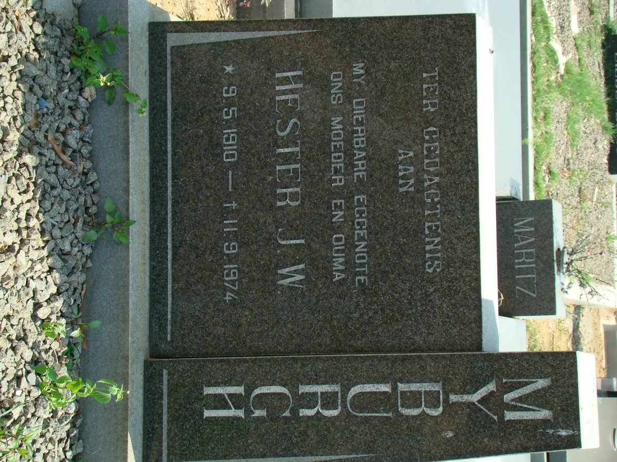 MYBURGH Hester J.W. 1910-1974