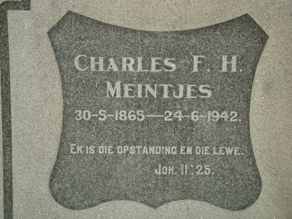 MEINTJES Charles F.H. 1865-1942