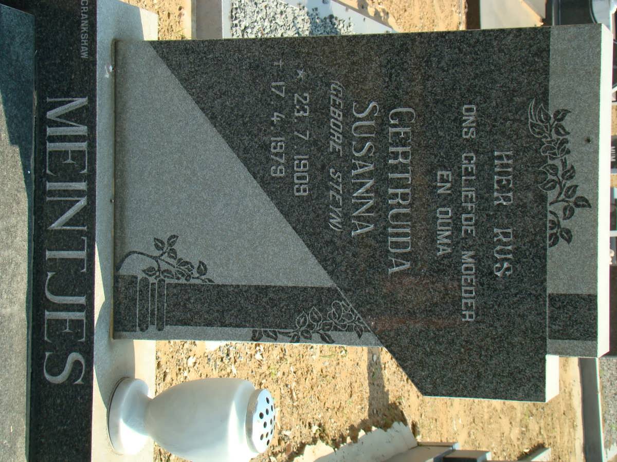 MEINTJES Gertruida Susanna nee STEYN 1909-1979