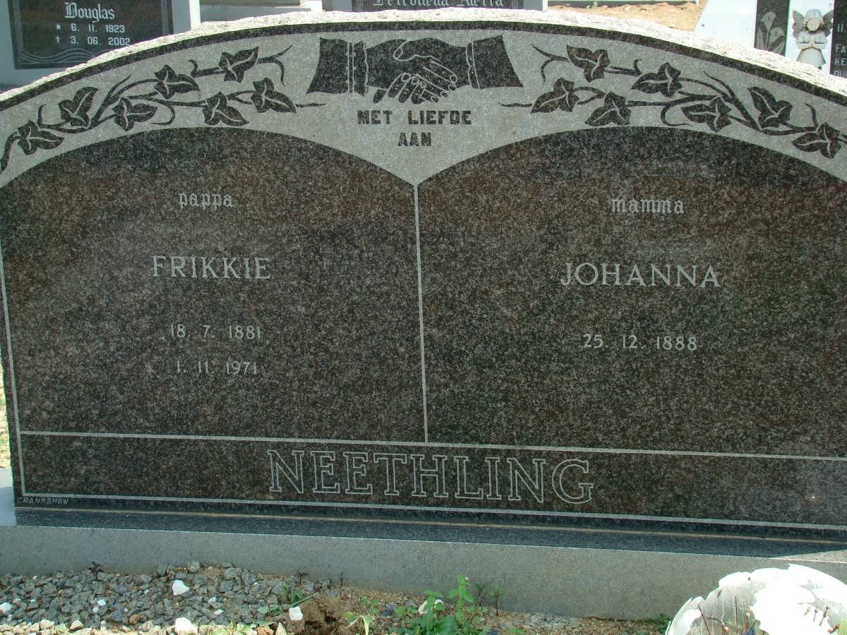 NEETHLING Frikkie 1881-1971 &amp; Johanna 1888-