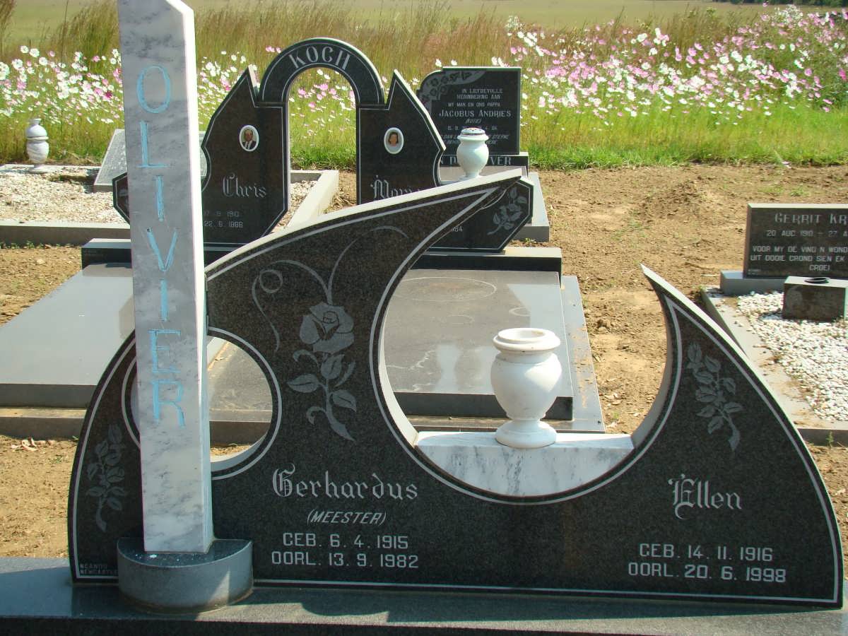 OLIVIER Gerhardus 1915-1982 &amp; Ellen 1916-1998