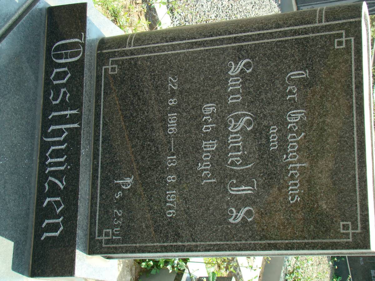 OOSTHUIZEN Sara 1916-1976