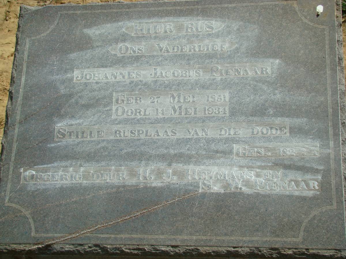 PIENAAR Johannes Jacobus 1851-1934