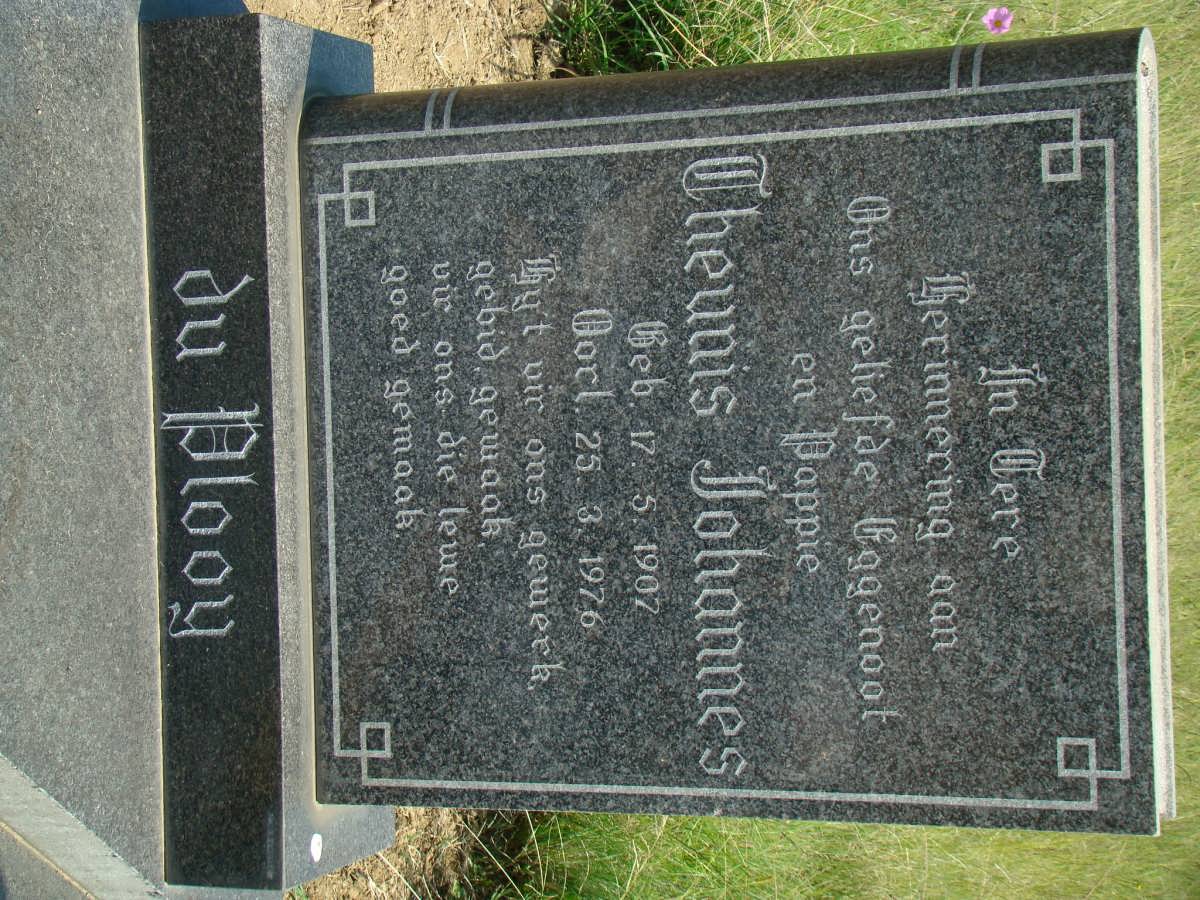 PLOOY Theunis Johannes, du 1907-1976