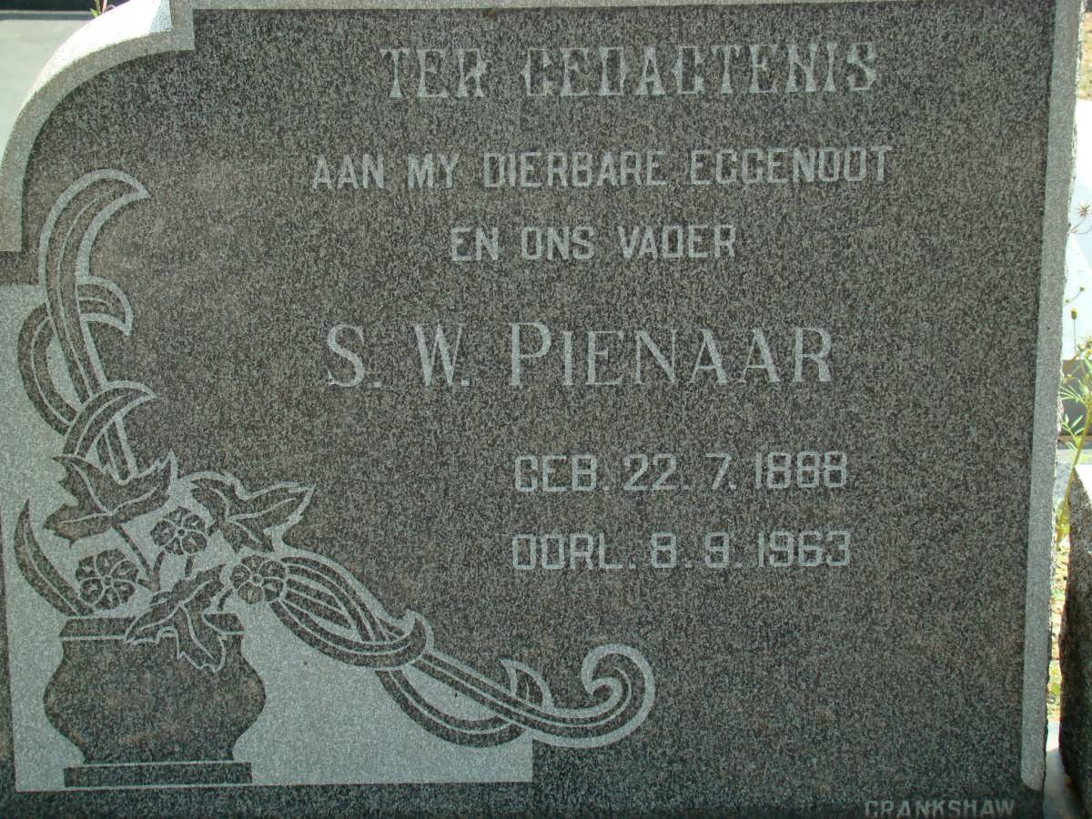 PIENAAR S.W. 1888-1963