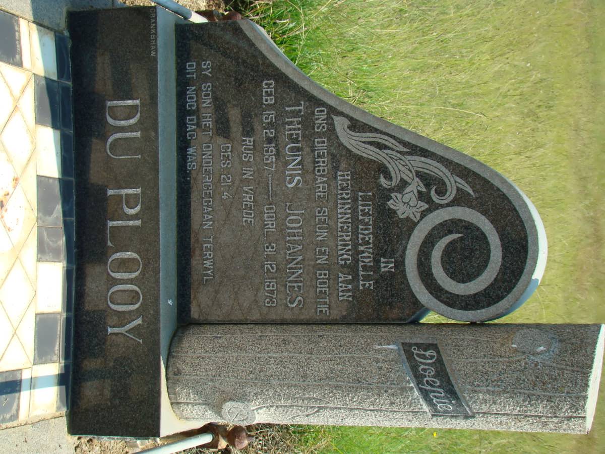 PLOOY Theunis Johannes, du 1957-1973