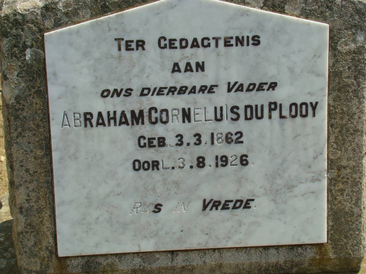 PLOOY Abraham Corneluis, du 1862-1926