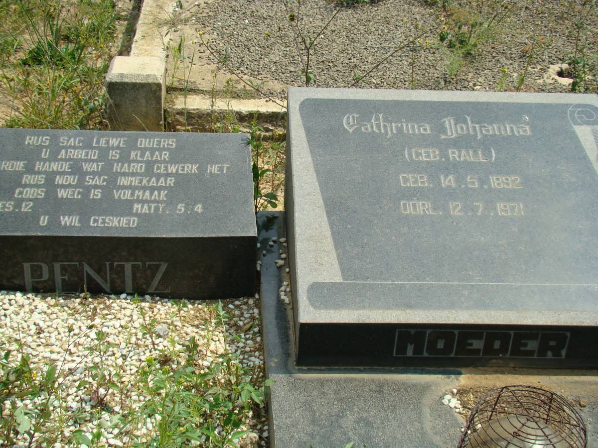 PENTZ Cathrina Johanna nee RALL 1892-1971