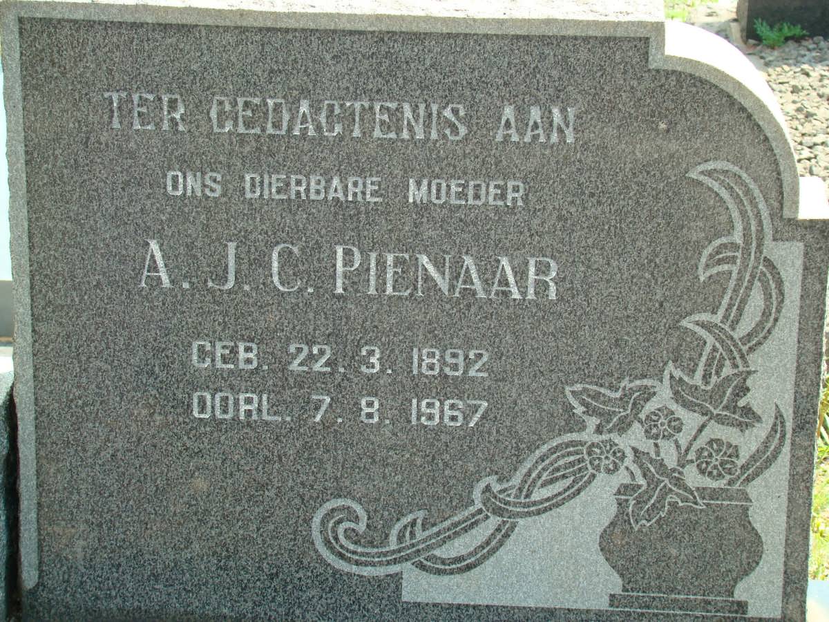 PIENAAR A.J.C. 1892-1967