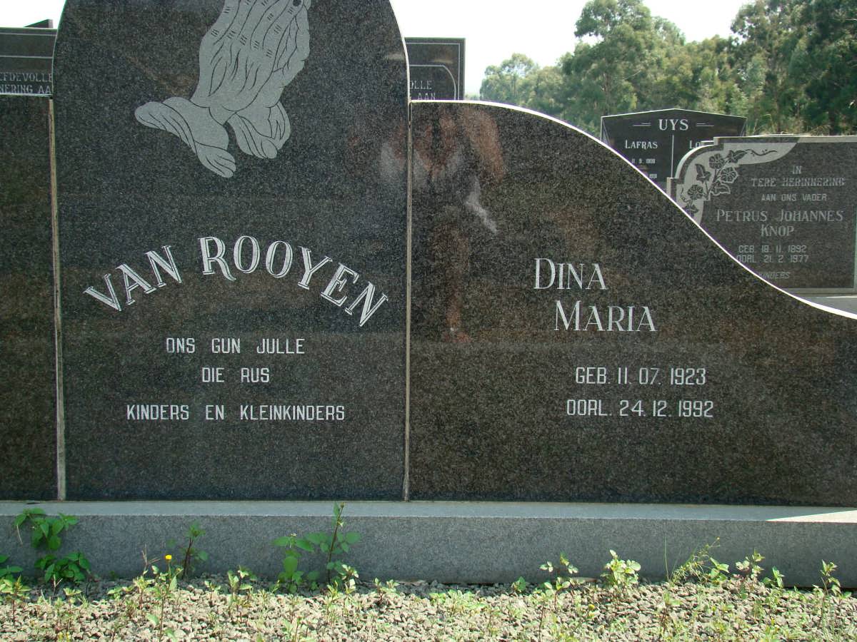 ROOYEN Dina Maria, van 1923-1992