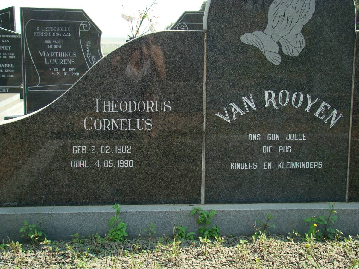 ROOYEN Theodorus Cornelus, van 1902-1990