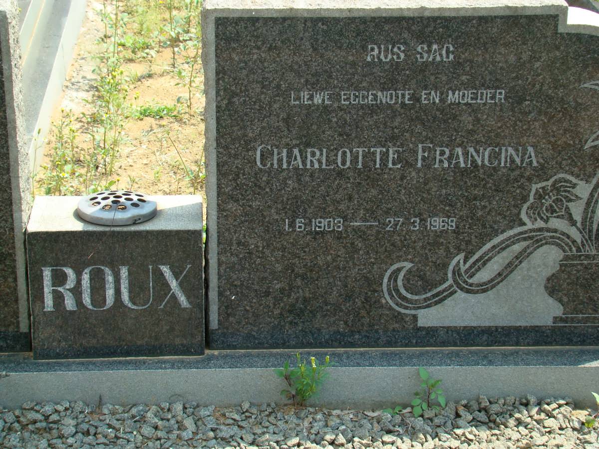 ROUX Charlotte Francina 1903-1969
