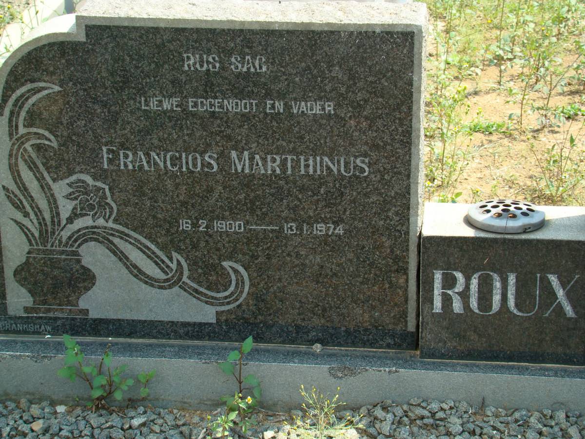 ROUX Francois Marthinus 1900-1974