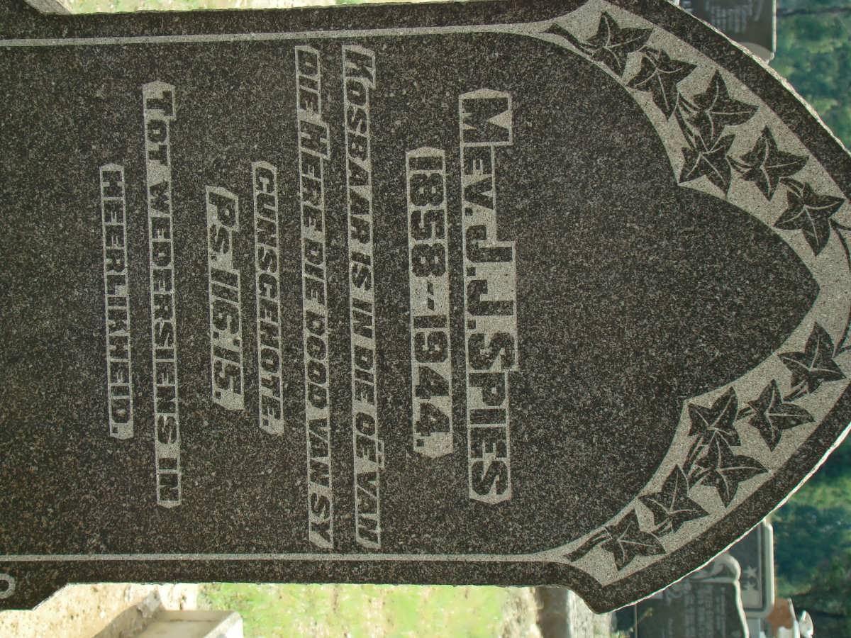 SPIES J.J. 1858-1944