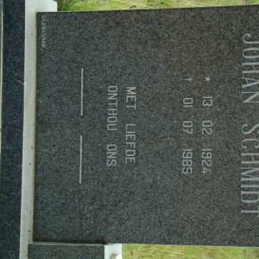 SCHMIDT Johan 1924-1985