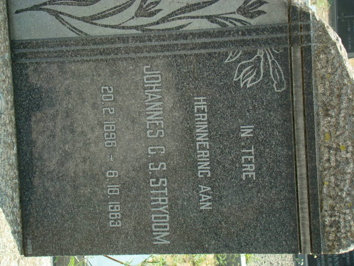 STRYDOM Johannes G.S. 1896-1963