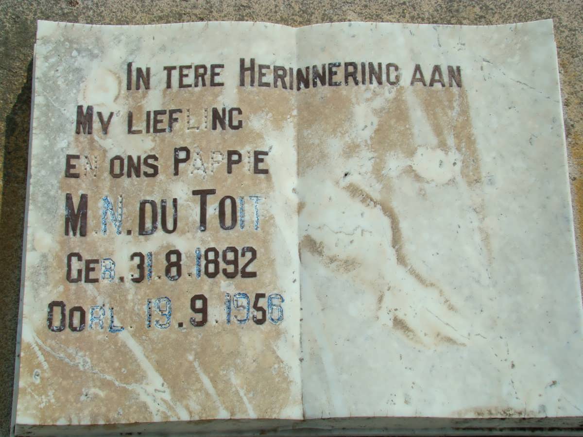TOIT M.N., du 1892-1956
