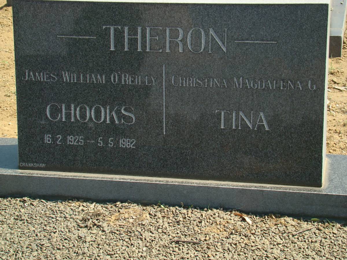 THERON James William O'Reilly 1925-1982 &amp; Christina Magdalena G.