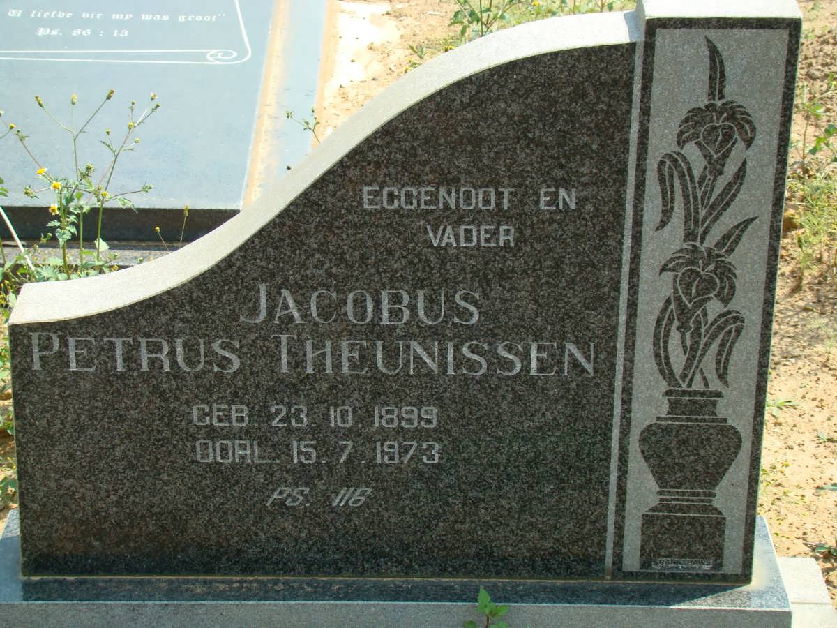 THEUNISSEN Jacobus Petrus 1899-1973