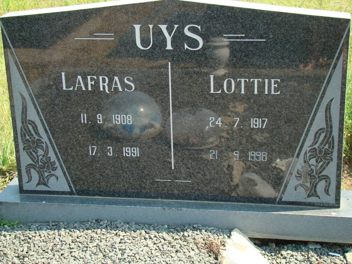 UYS Lafras 1908-1991 &amp; Lottie 1917-1998