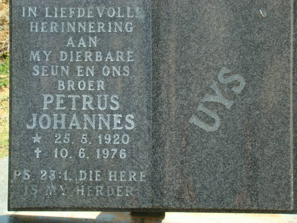 UYS Petrus Johannes 1920-1976