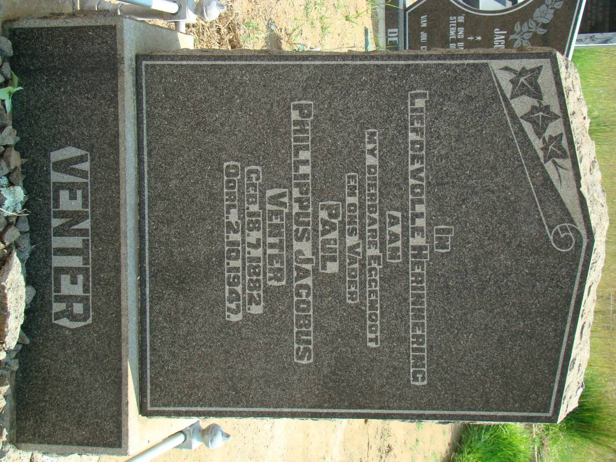 VENTER Paul Phillippus Jacobus 1882-1947