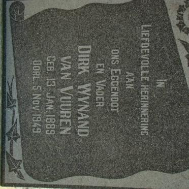 VUUREN Dirk Wynand, van 1889-1949