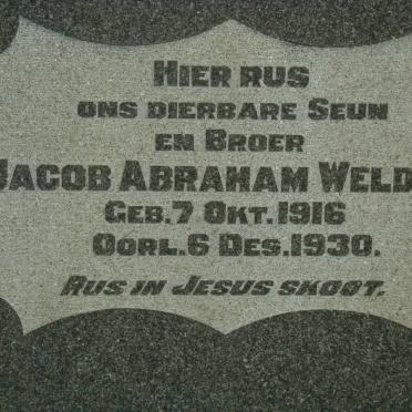 WELDING Jacob Abraham 1916-1930