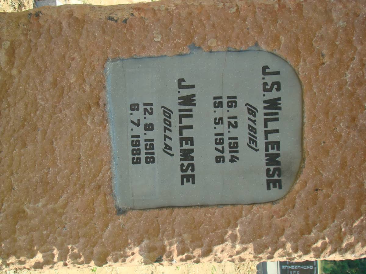 WILLEMSE J.S. 1914-1976 &amp; J. 1918-1989