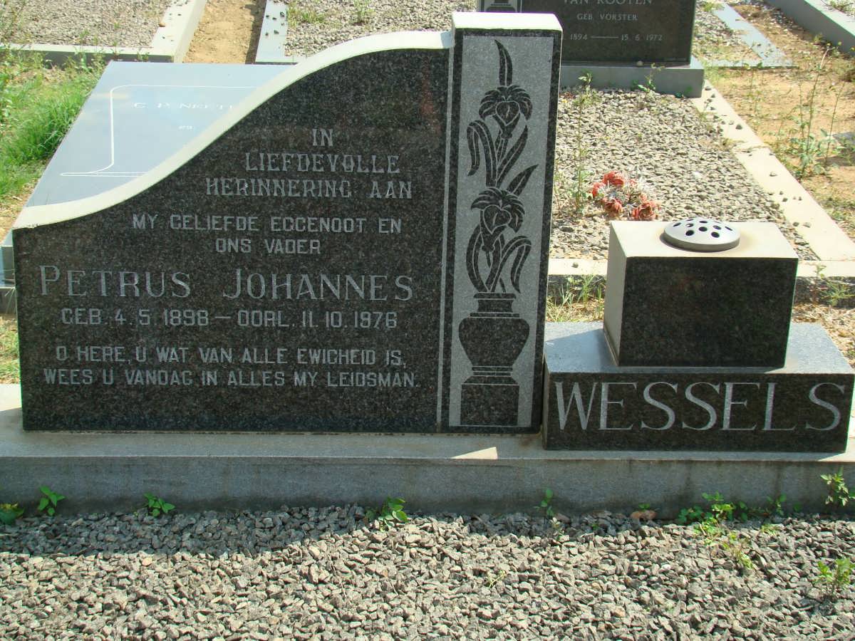 WESSELS Petrus Johannes 1898-1967