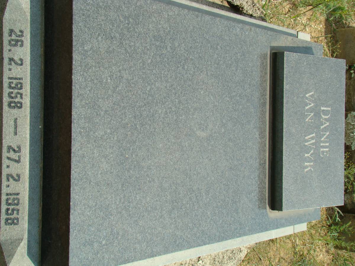 WYK Danie, van 1958-1958