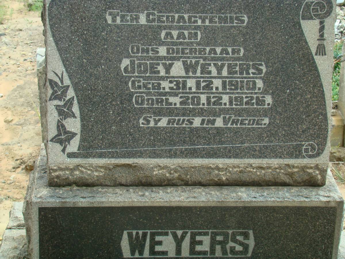 WEYERS Joey 1910-1926