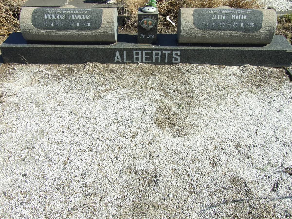 ALBERTS Nicolaas Francois 1905-1976 &amp; Alida Maria 1910-1986