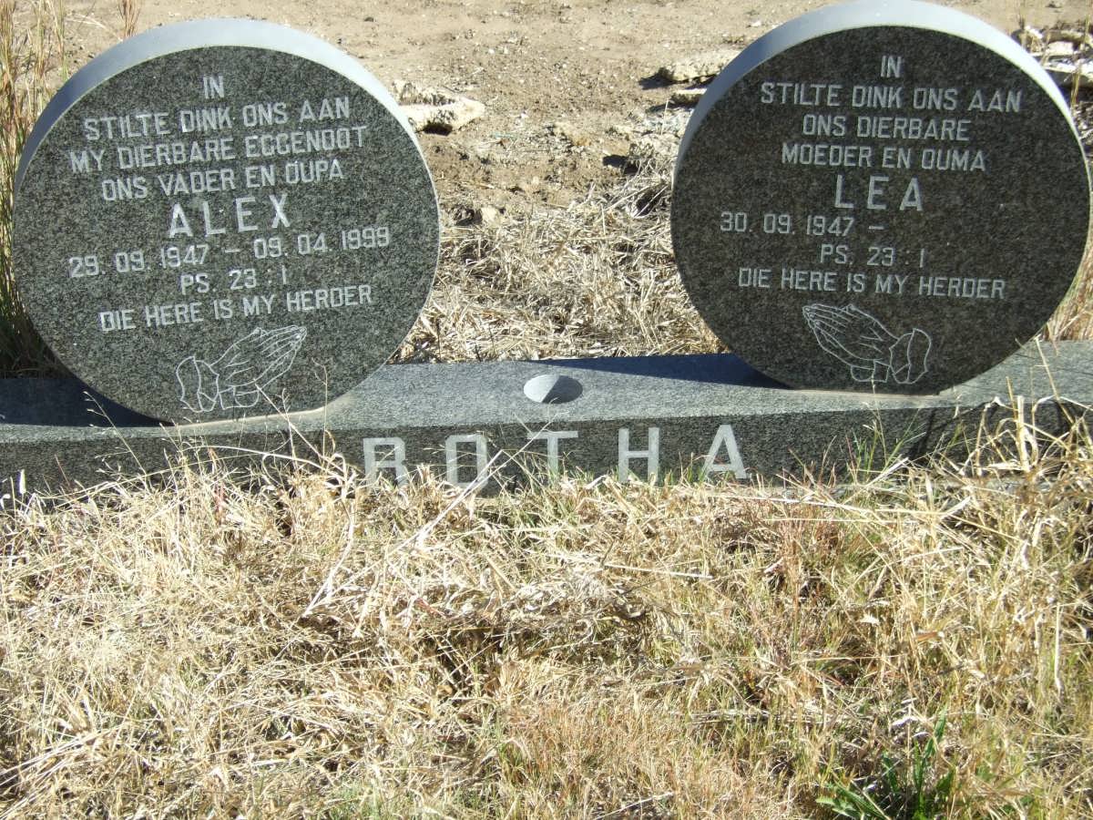 BOTHA Alex 1947-1998 &amp; Lea 1947-