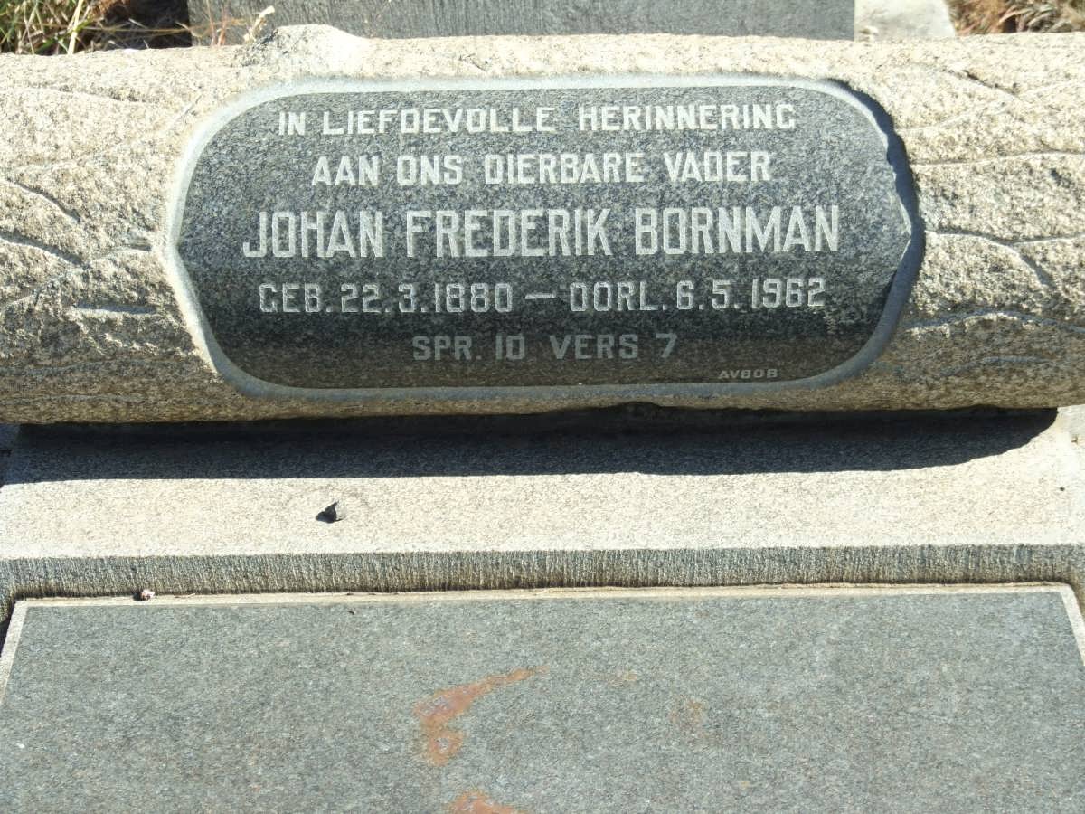 BORNMAN Johan Frederik 1880-1962