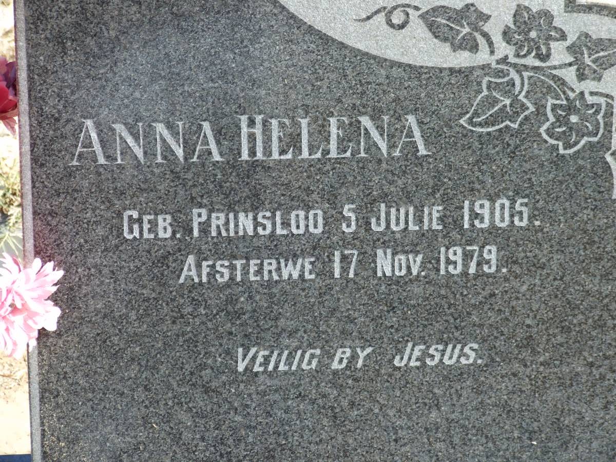 BENADE Hendrik Johannes 1904-1984 &amp; Anna Helena PRINSLOO 1905-1979